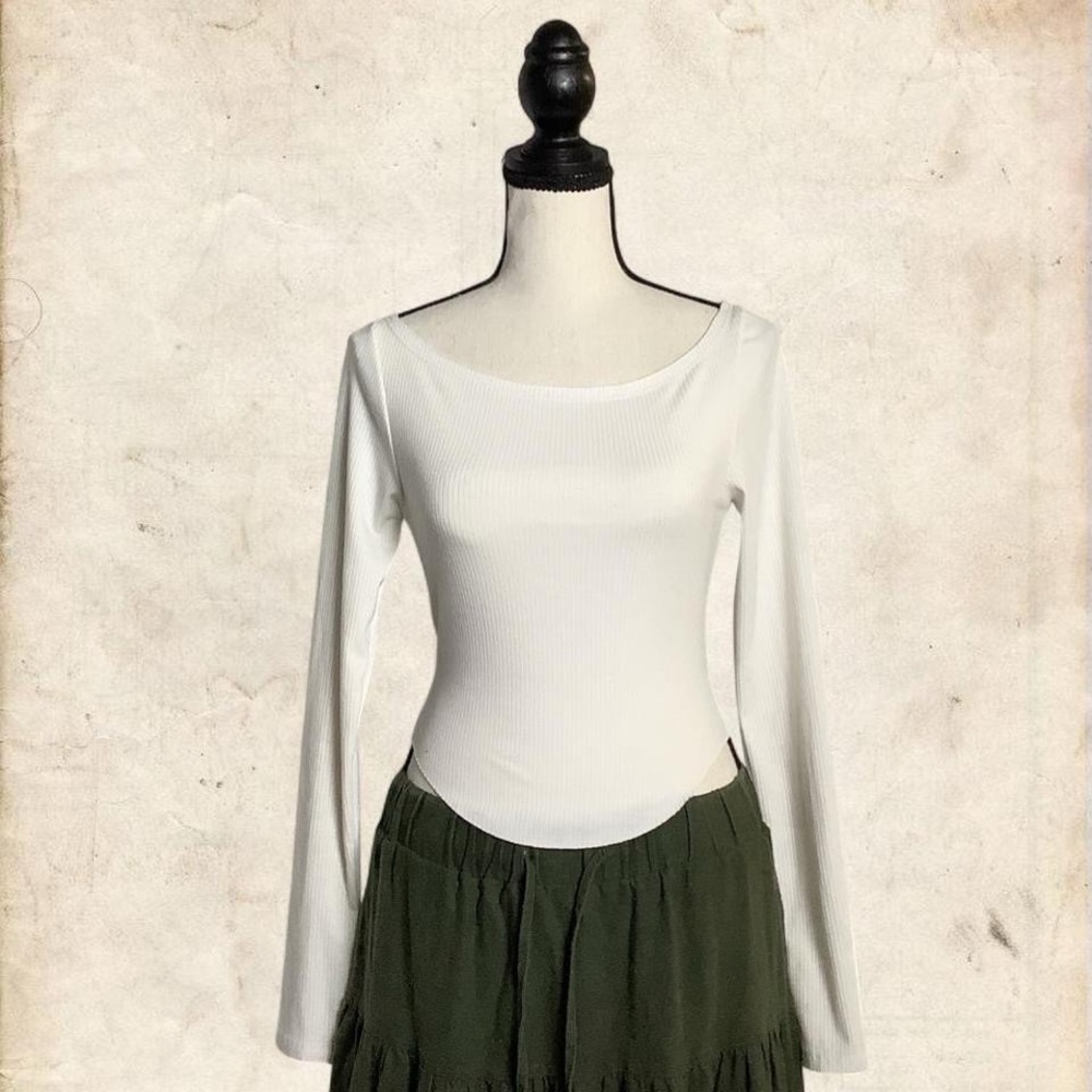 White Long Sleeve Women's Top
